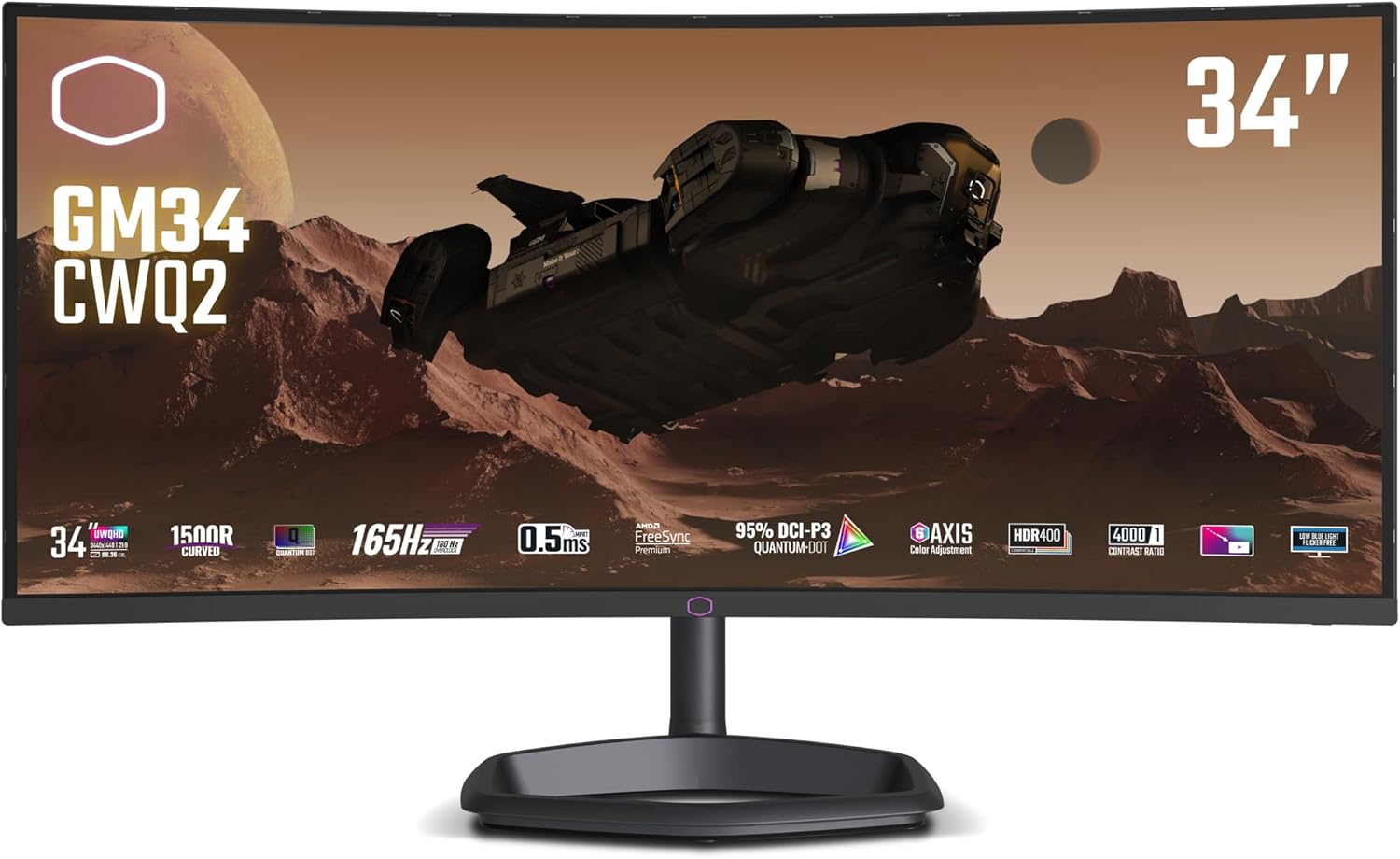 COOLER MASTER GM34-CWQ2 / 34" UWQHD VA Gaming monitor 180Hz