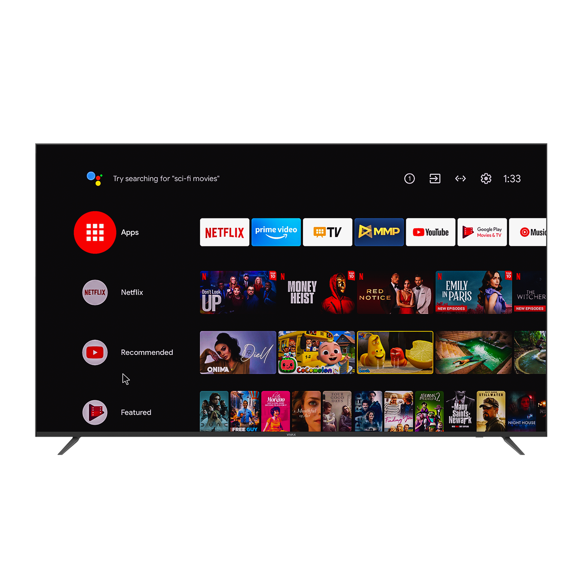 VIVAX A Series 75UHD10K 75'' LED UHD 4K Smart TV