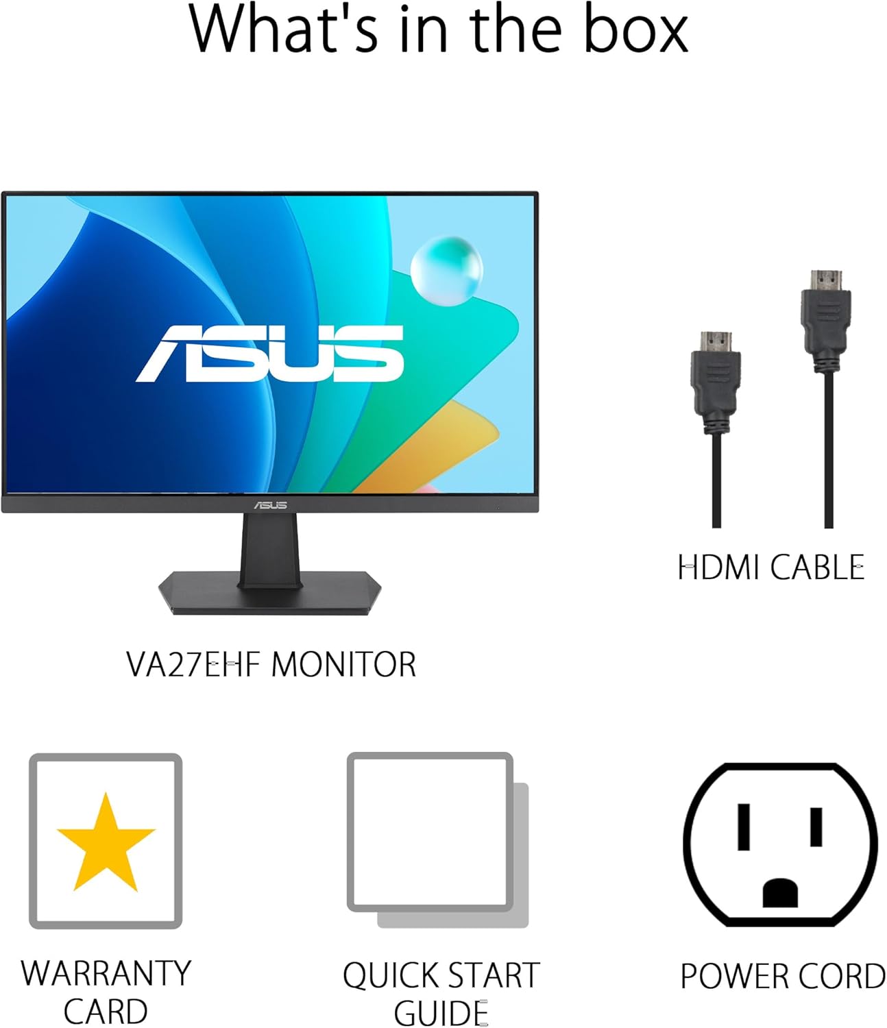 ASUS VA27EHF 27" Full HD 1920x1080 IPS Monitor 100Hz