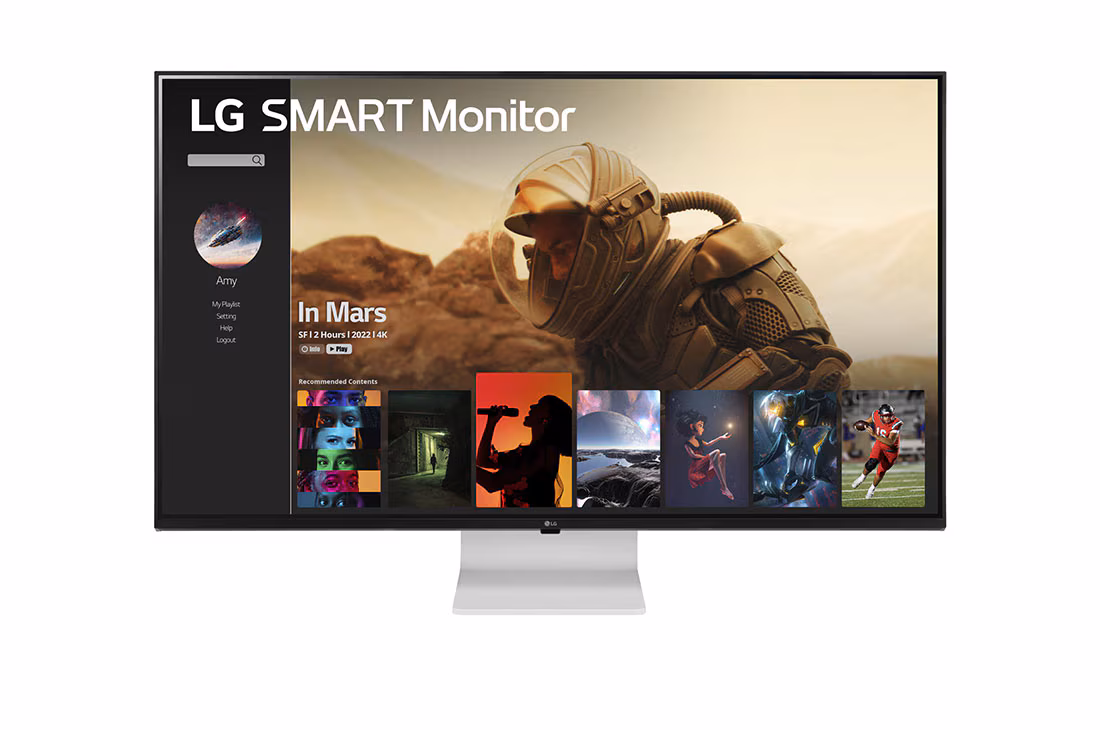 LG 43SQ700S-W 43" 4K UHD 3840x2160 IPS Smart Monitor 60Hz