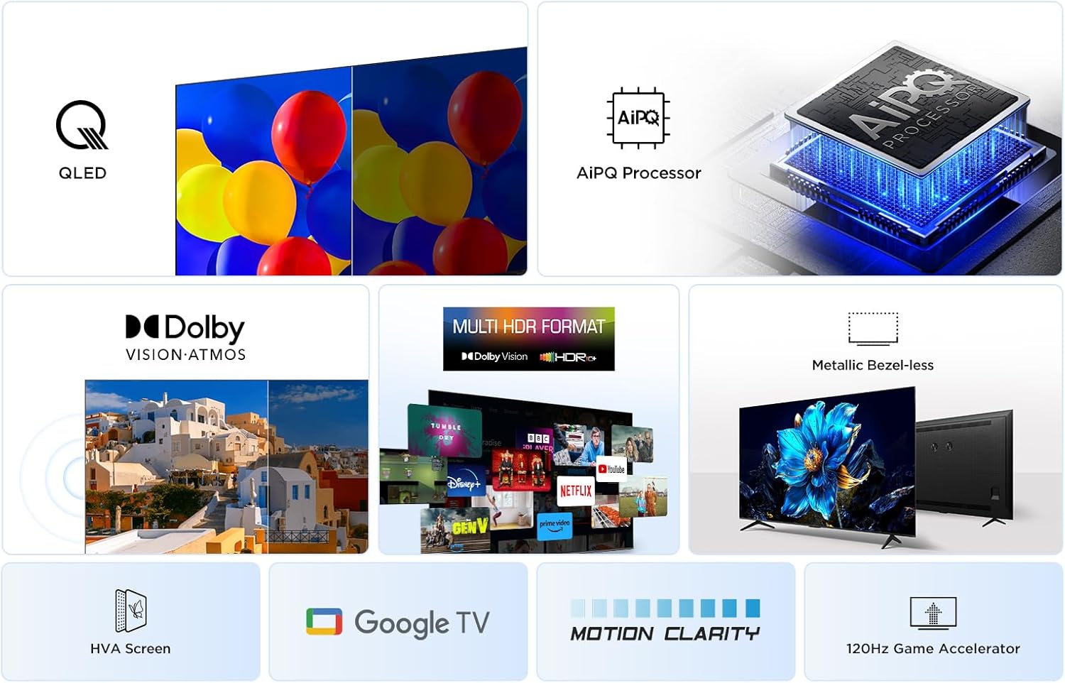 TCL 50P7K 50" QLED 4K Google TV