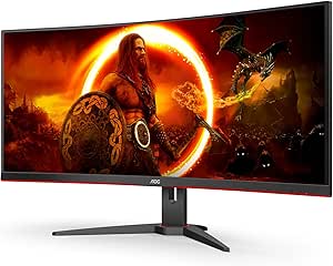 AOC CU34G2XE 34" UWQHD 3440x1440 VA Curved Gaming Monitor 144Hz