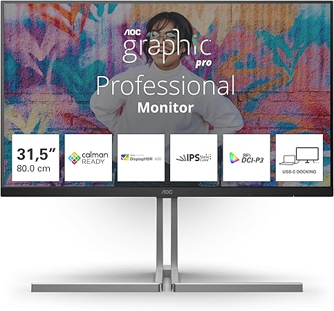 AOC U32U3CV 31.5" 4K UHD 3840x2160 IPS USB-C Monitor 60Hz
