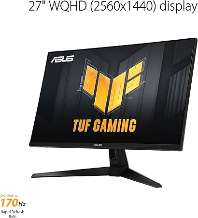 ASUS TUF Gaming VG27AQA1A 27" QHD 2560x1440 VA Gaming Monitor 170Hz