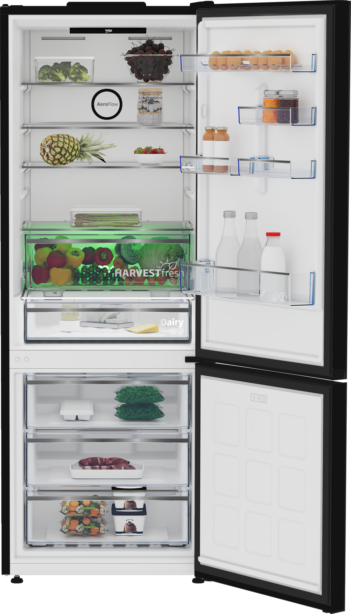 Beko B5RCNE565HGB Kombinovani frižider 490L