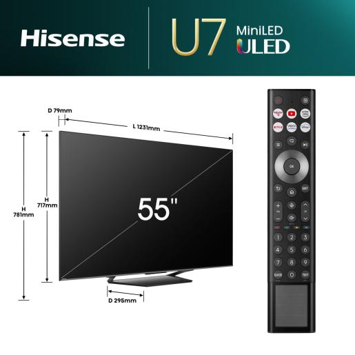 Hisense 55U7NQ 55" Mini-LED Smart TV 4K UHD