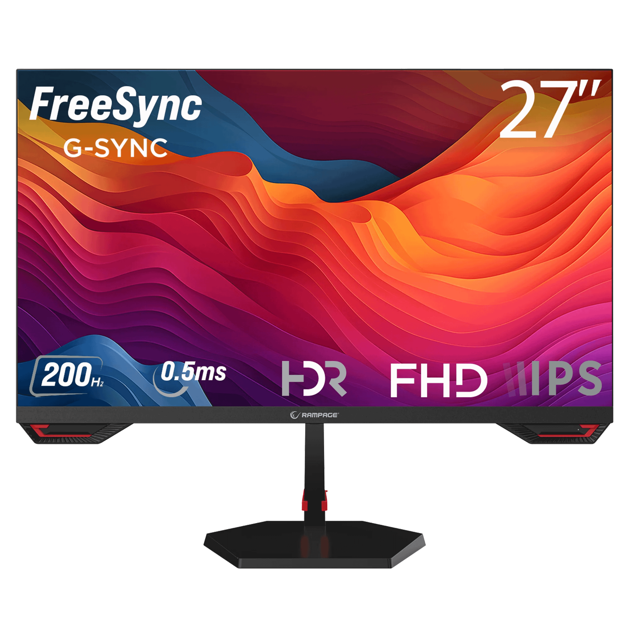Rampage CR27R200 27" 1920x1080 Fast IPS 200Hz 0.5ms Gaming Monitor