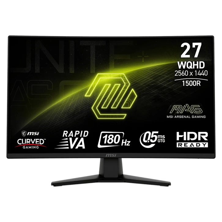 MSI MAG 274CQF 27" WQHD 2560x1440 Rapid VA Zakrivljeni Gaming Monitor 180Hz