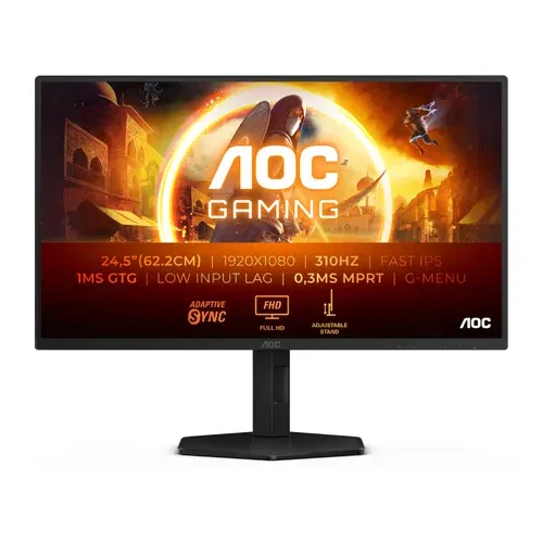 AOC 25G4SXU 24.5" FHD 1920x1080 Fast IPS 310Hz Gaming Monitor