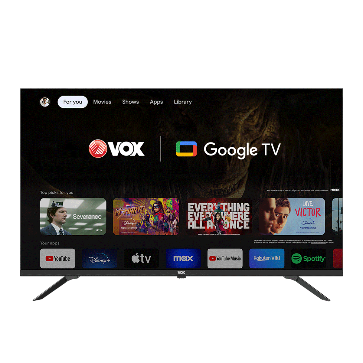 Vox 43GTU090 43" Direct LED 4K Smart Google TV
