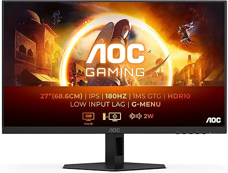 AOC 27G4XE 27" Full HD 1920x1080 Fast IPS Gaming Monitor 180Hz