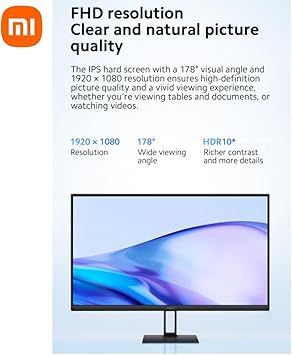 Xiaomi A27i 27" Full HD 1920x1080 IPS Monitor 100Hz