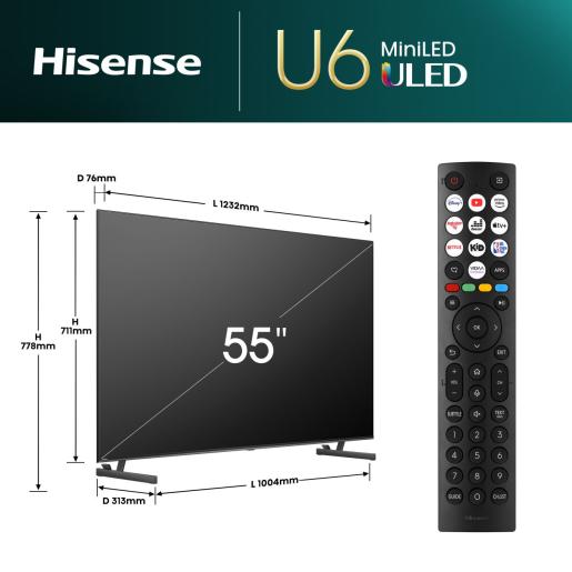 Hisense 55U6NQ 55" Mini-LED VA QLED Smart TV