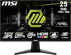 MSI MAG 255XF / 24.5", 1920x1080, Rapid IPS, 300Hz Gaming Monitor