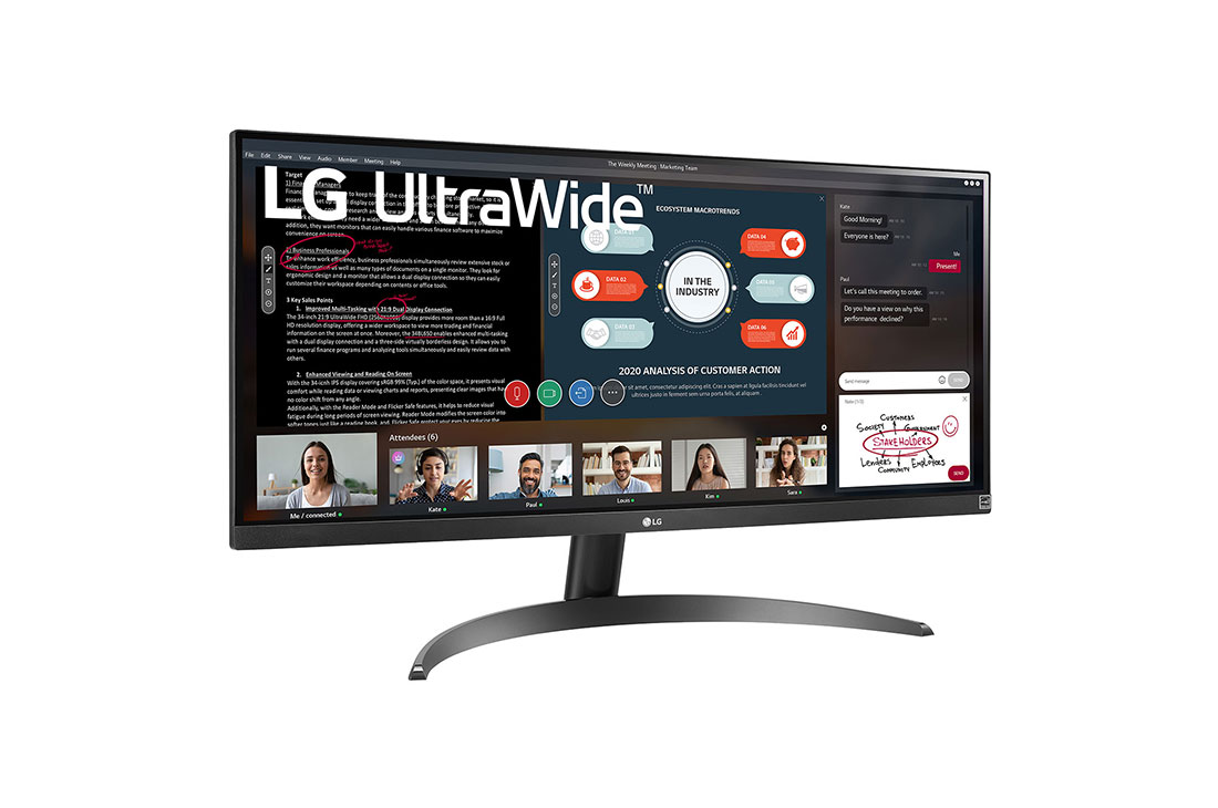 LG 29WP500-B 29" 2K 2560x1080 IPS Professional Monitor 60Hz HDR10 FreeSync
