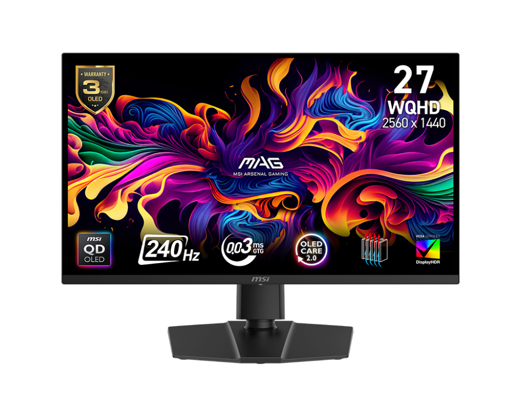 MSI MAG 271QP / 27", 2560x1440, QD-OLED X24 , 240Hz Gaming Monitor