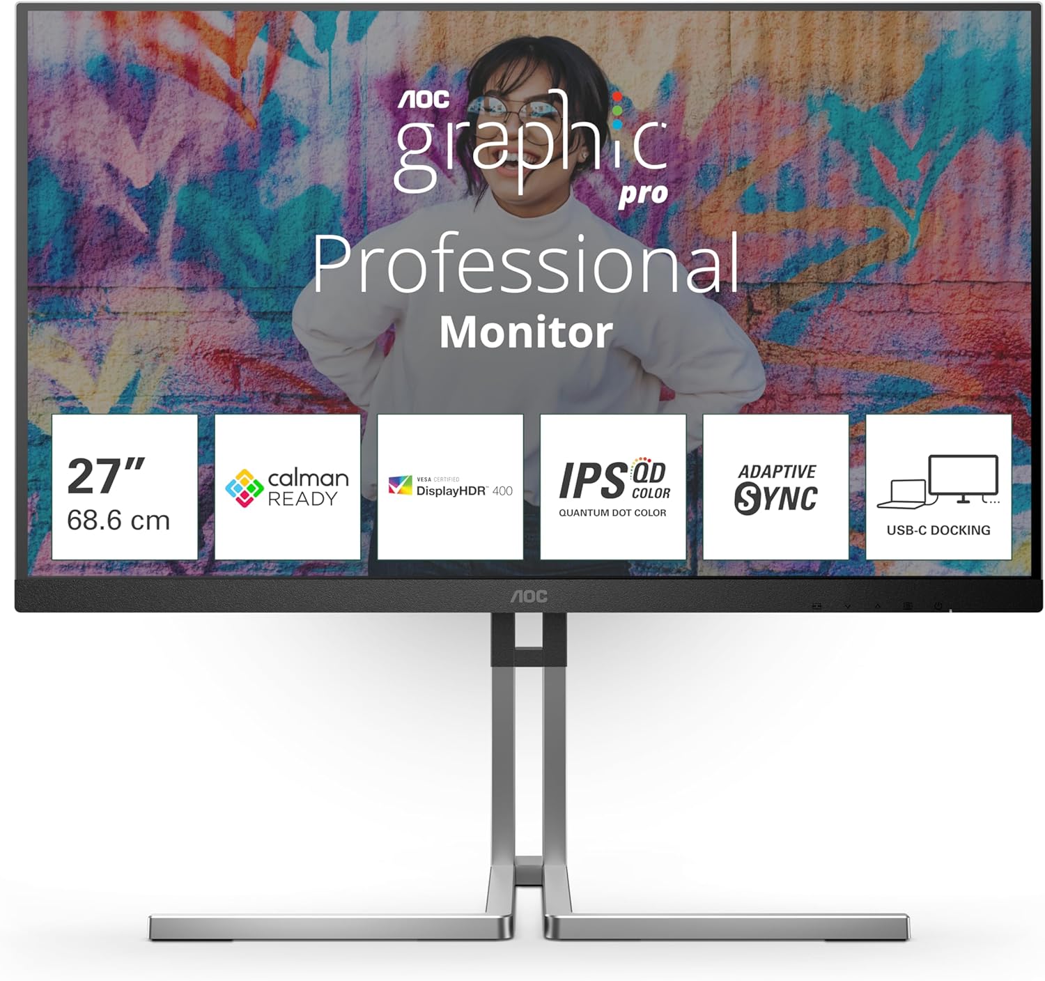 AOC Q27U3CV 27" QHD 2560x1440 IPS USB-C Monitor 75Hz