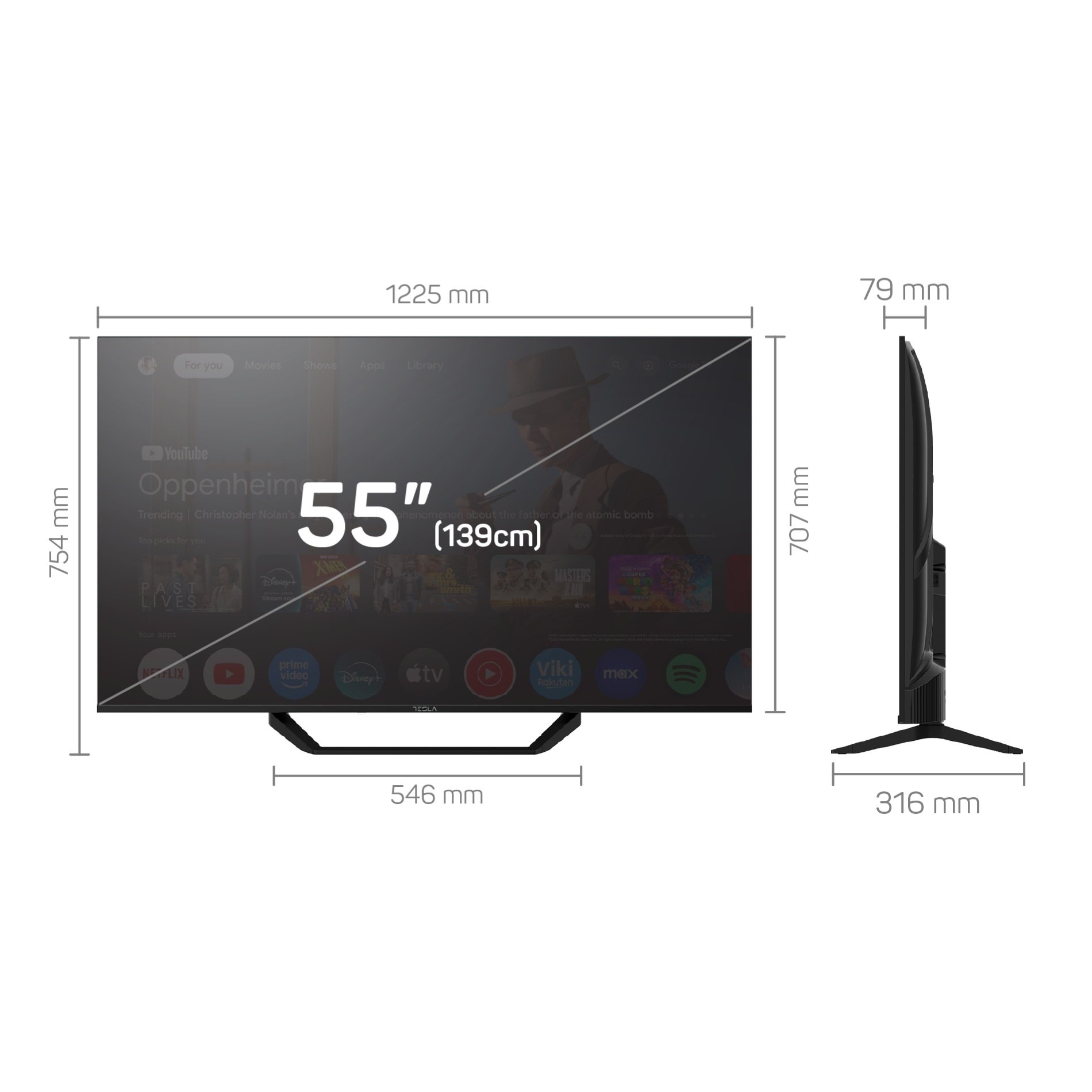 Tesla 55E655BUS 55" DLED Smart TV 4K UHD