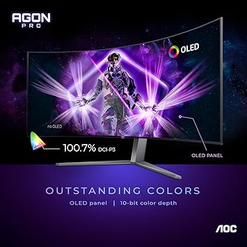 AOC AGON AG456UCZD 44.5" Dual QHD 5120x1440 OLED Curved Gaming Monitor 240Hz