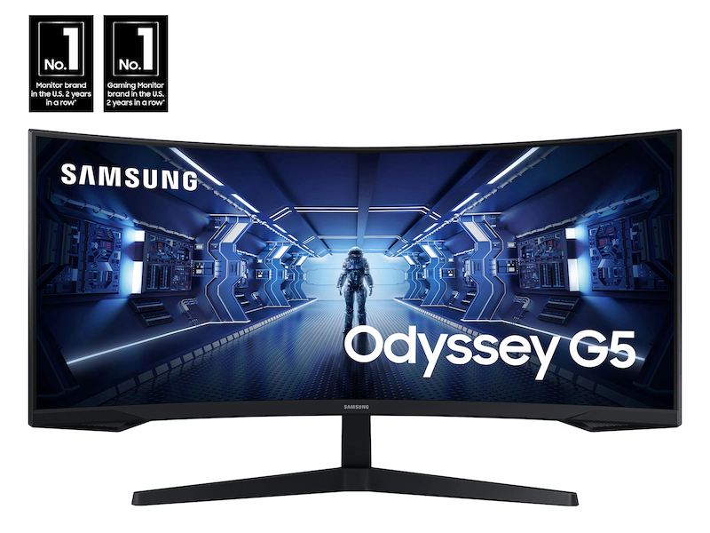 Samsung Odyssey G55T 34" UWQHD 3440x1440 VA Curved Gaming Monitor 165Hz