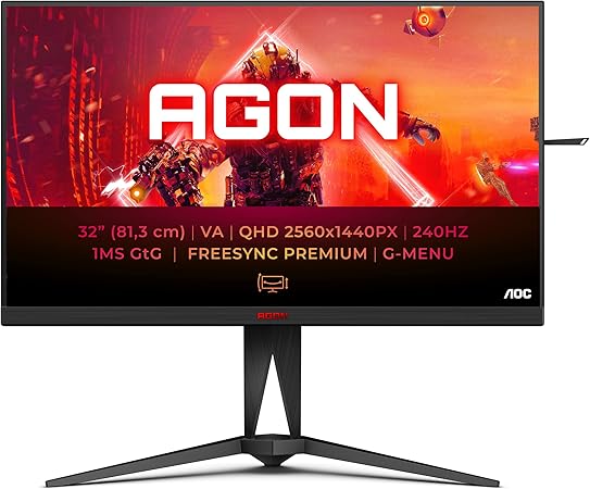 AOC AGON AG325QZN 31.5" QHD 2560x1440 Fast VA Gaming Monitor 240Hz