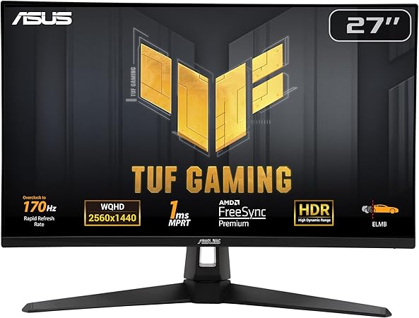 ASUS TUF Gaming VG27AQA1A 27" QHD 2560x1440 VA Gaming Monitor 170Hz
