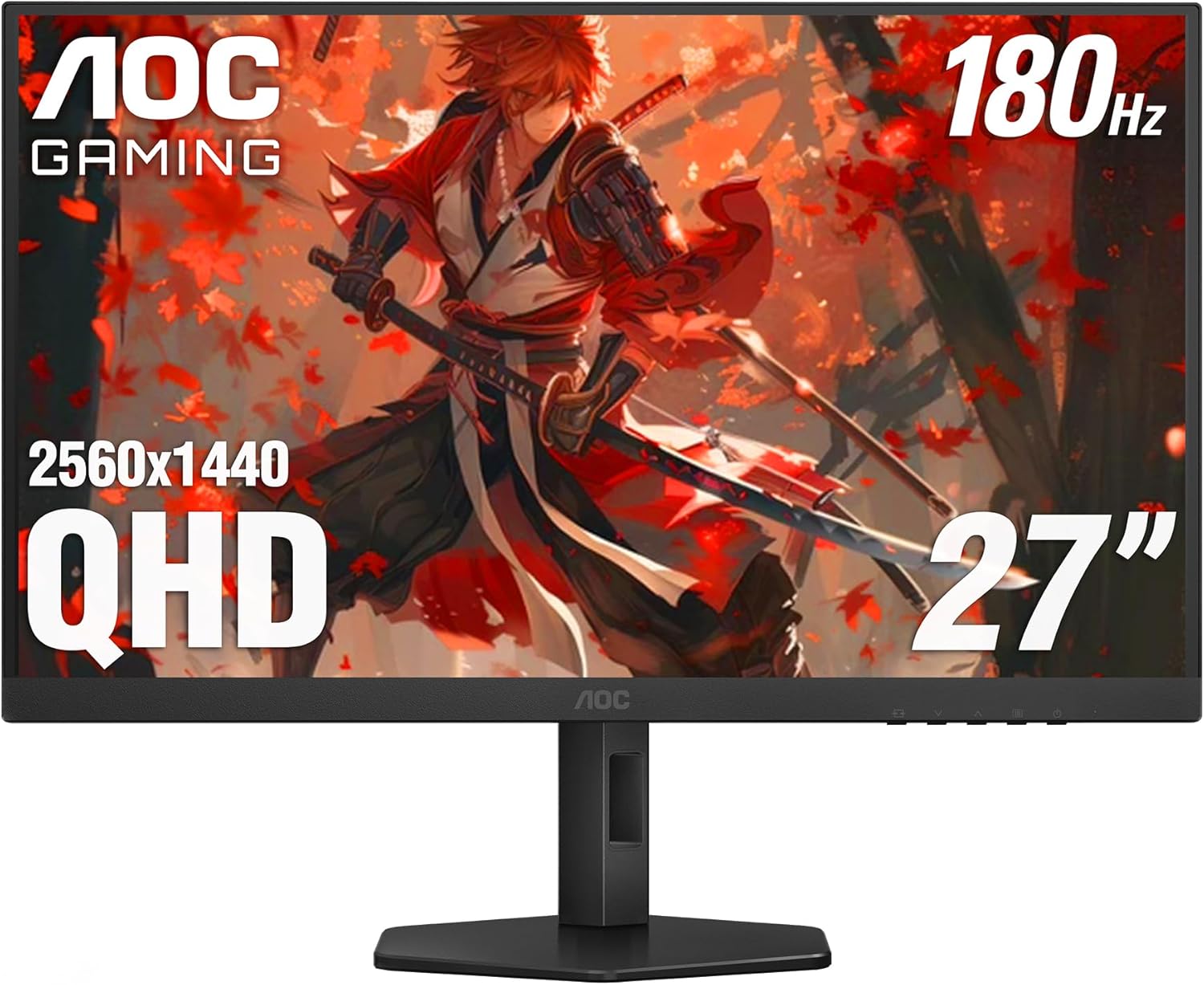 AOC Q27G4XN 27" QHD 2560x1440 Fast VA Gaming Monitor 180Hz